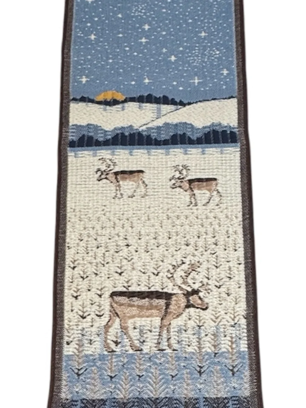 New HANHISALON KUTOMO OY Woven Finnish Wall Hanging Winter/Reindeers Design